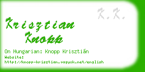 krisztian knopp business card